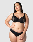 Total look: Tiare, mother of 2, adorning the Enlighten Balconette maternity, nursing, and breastfeeding bra in 16/38F from Hotmilk Lingerie Australia, delivering flexiwire support for unparalleled comfort and style