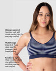 My Necessity FlexFit Nursing Bra - Navy Stripe