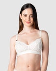 Meet Emily, a proud mama of 1, embracing the Warrior Soft Cup Ivory wirefree nursing and maternity bra. Engineered with multifit cups to accommodate the changing contours of the body during maternity and postpartum, this Hotmilk Lingerie AU creation draws on over 18 years of expertise. Experience the perfect blend of comfort and support tailored to enrich your breastfeeding journey