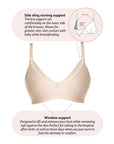 Technical features Caress Bamboo Nursing Bra - Oat Busty