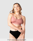 Hotmilk My Necessity 2.0 FlexFit Nursing Bra in Sunrise – lifestyle shot, comfortable breastfeeding bra for pregnancy and postpartum