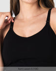 Crop of My Necessity Nursing Cami Top in Black