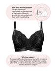 Technical features of Warrior Multifit Nursing Bra - Black