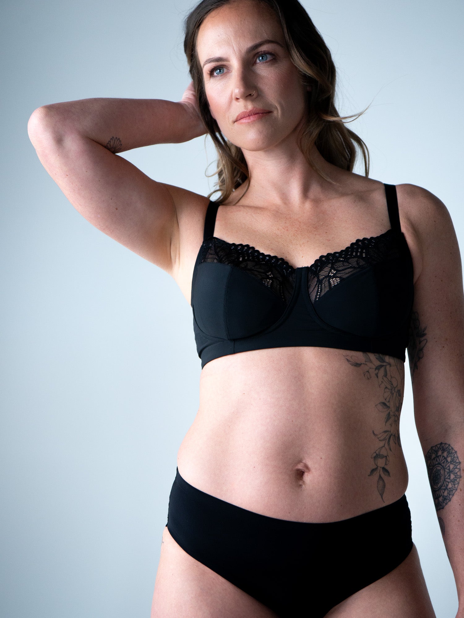 Luxe Wirefree Full Cup Bra - Black