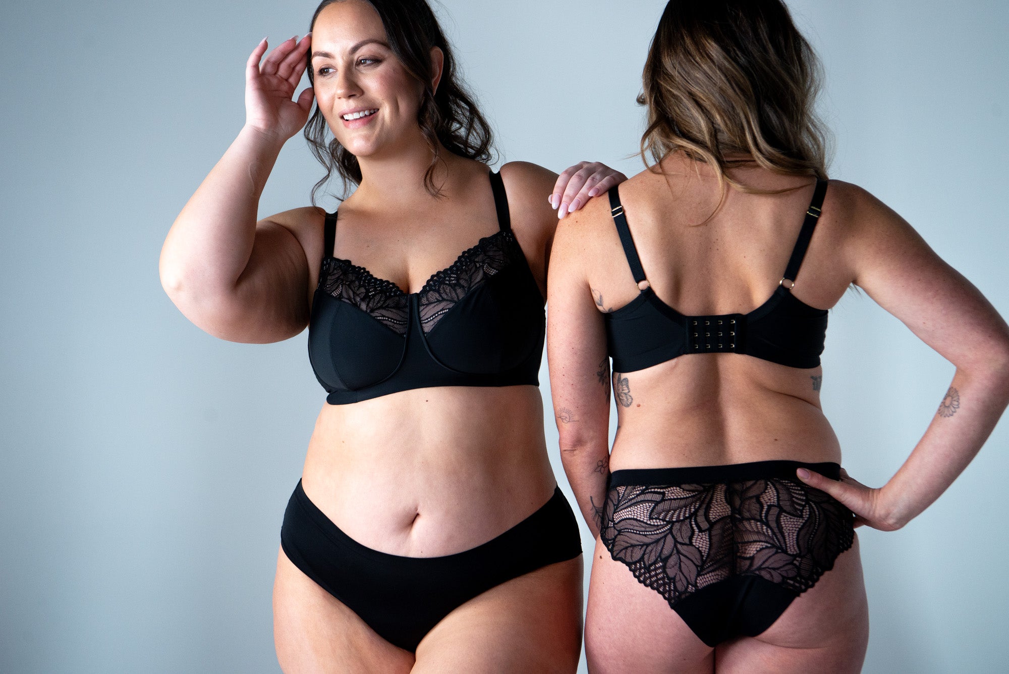 Luxe Wirefree Full Cup Bra - Black