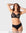 Hotmilk Refined Flexiwire Full Cup Bra in Black, front view, model with arms raised behind her head