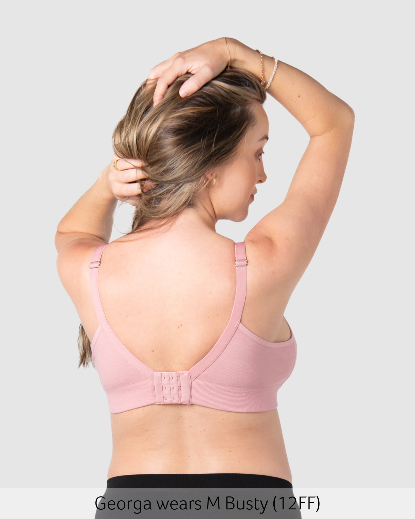 Pregnant woman wearing a hotmilk caress nursing bra by hotmilk
