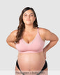 Pregnant woman wearing a hotmilk caress nursing bra by hotmilk