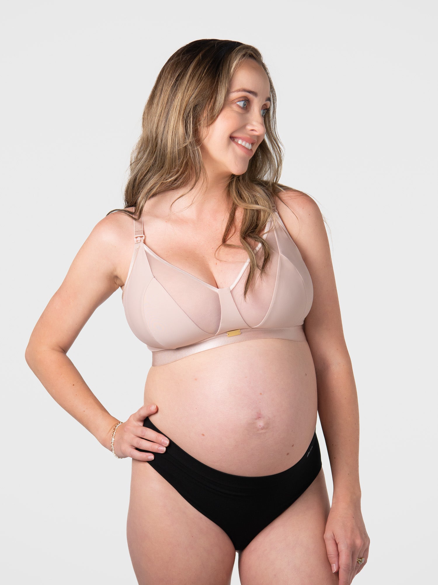 Flawless Full Cup Plunge Nursing Bra - Cashmere