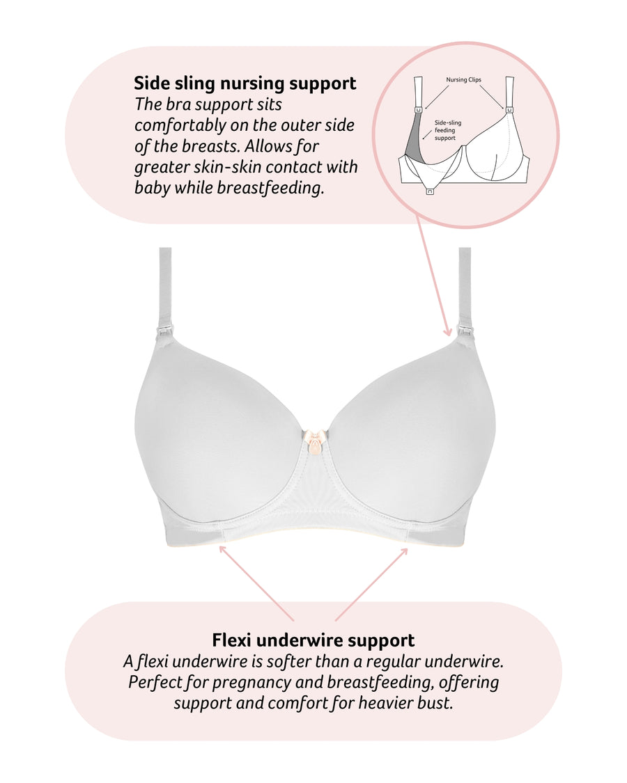 Technical features of Forever Yours Contour T-shirt Nursing Bra in White