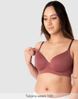 Nursing clip featured on Forever Yours Contour Flexi underwire T-shirt Nursing Bra in Spice