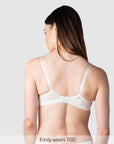 Back of Show Off Wirefree Nursing Bra in Ivory