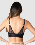 Back of Warrior Plunge Contour with Flexi Underwire in Black 