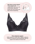 Technical Features of Warrior Plunge Contour with Flexi Underwire in Black 
