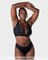 Hotmilk Flawless Full Cup Plunge Nursing Bra in Black – front view, wirefree plunge nursing bra for fuller busts