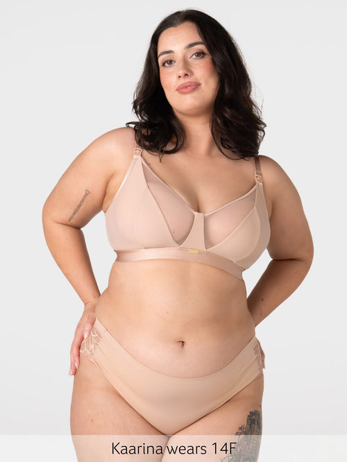 Flawless Full Cup Plunge Nursing Bra - Cashmere