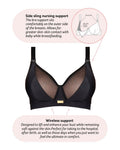 Flawless Plunge Full Cup Nursing Bra - Black