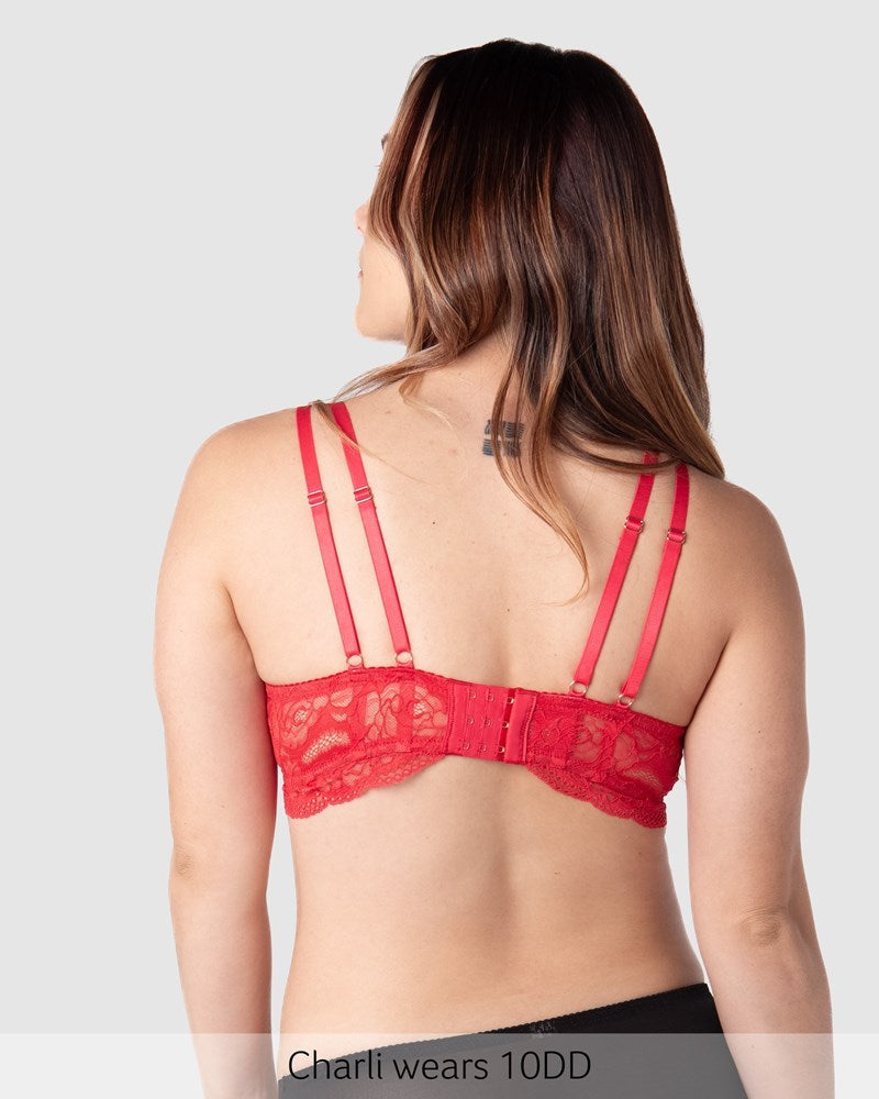 Heroine Plunge Nursing Bra - Scarlet Red