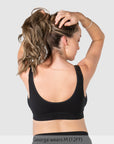 Hotmilk My Comfort FlexFit Bra in Black – back view, comfortable wirefree bra with wide supportive band