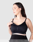 Nursing clips of My Necessity Seamless Nursing Bra - Black Busty