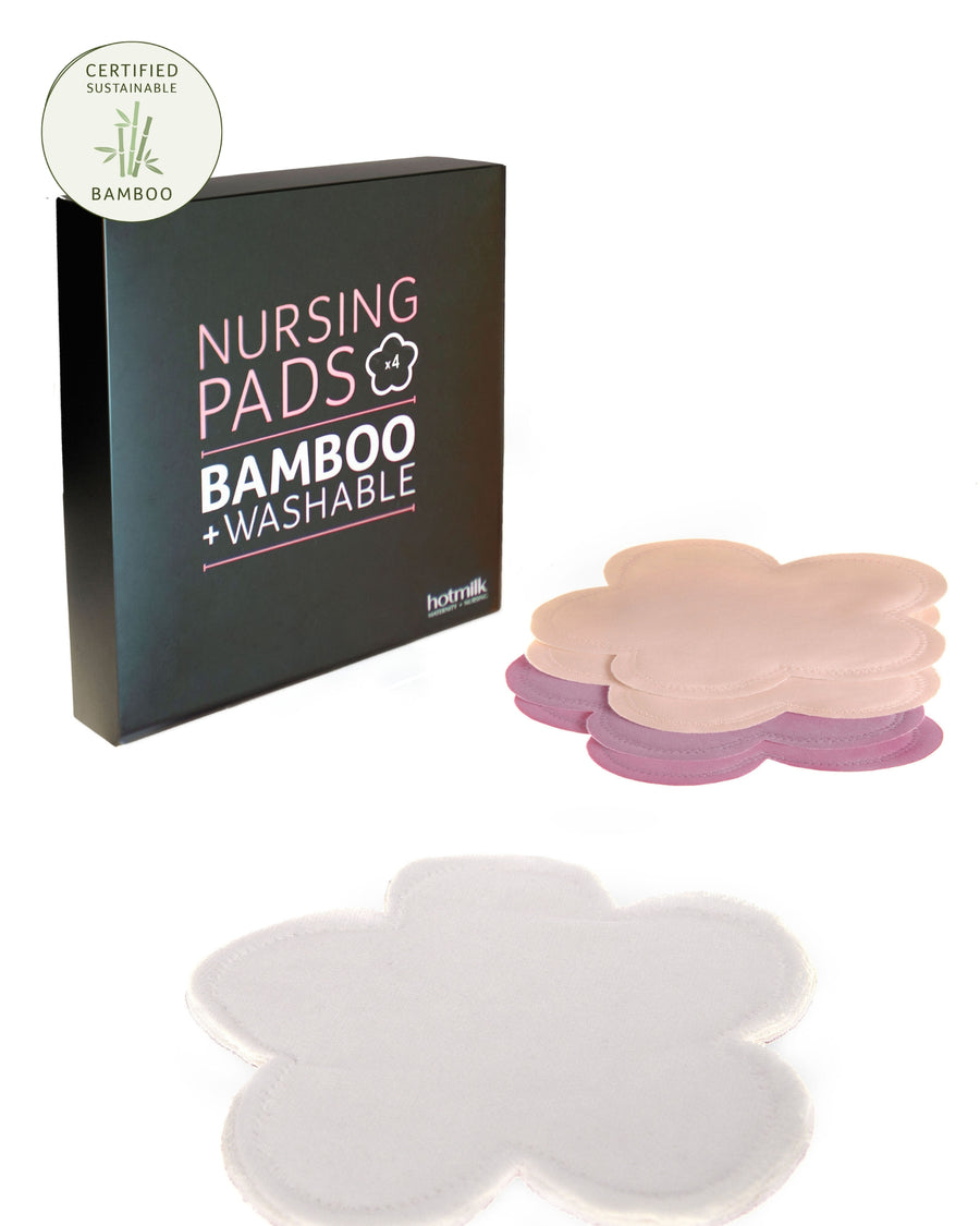 BAMBOO REUSABLE NURSING PADS - 4 pads
